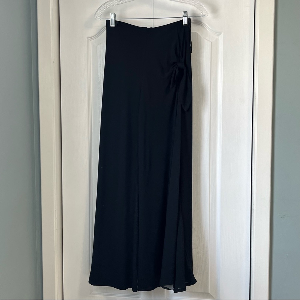 JOSEPH RIBKOFF black palazzo type pants with bow detail women’s size 0